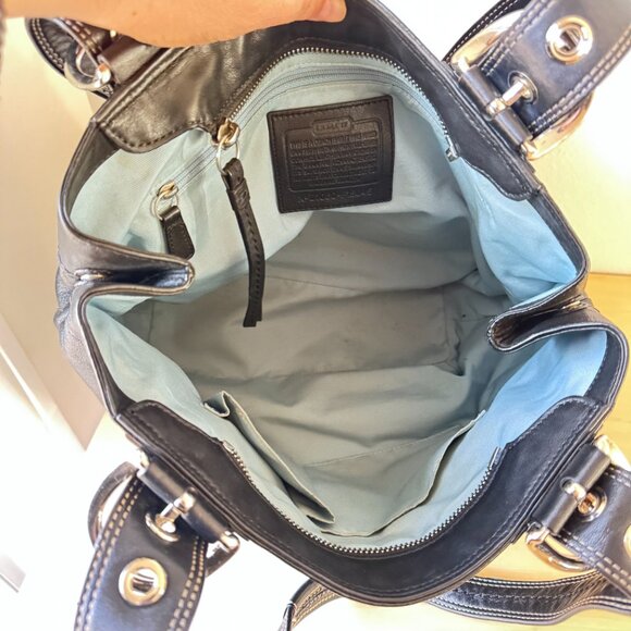 Coach Soho Pleated Black Leather Satchel | Classic & Chic 🖤✨ - Picture 10 of 11